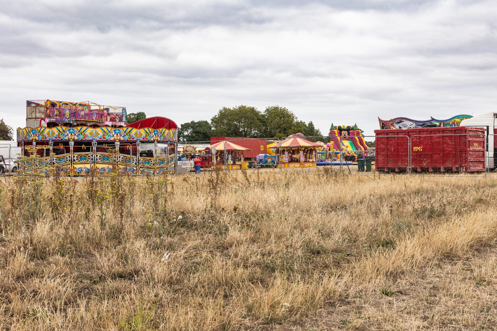 Fairground set up on Woolwich common