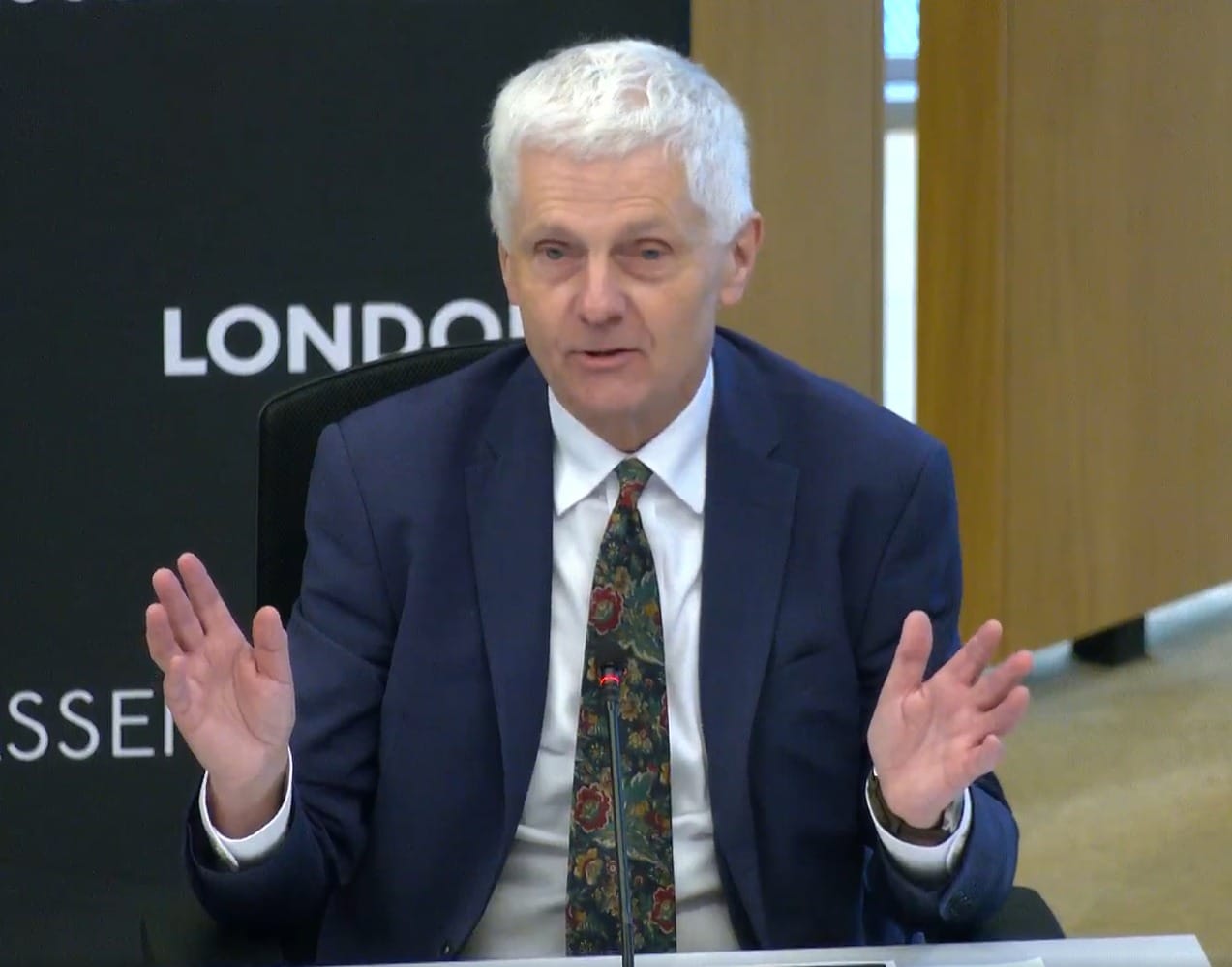 Professor Tony Travers speaking at the meeting