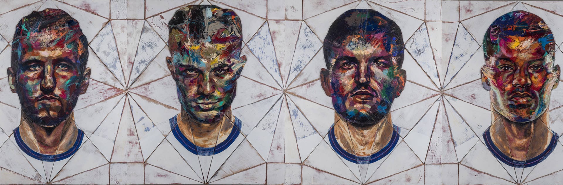 Portrait of 4 of the players. 