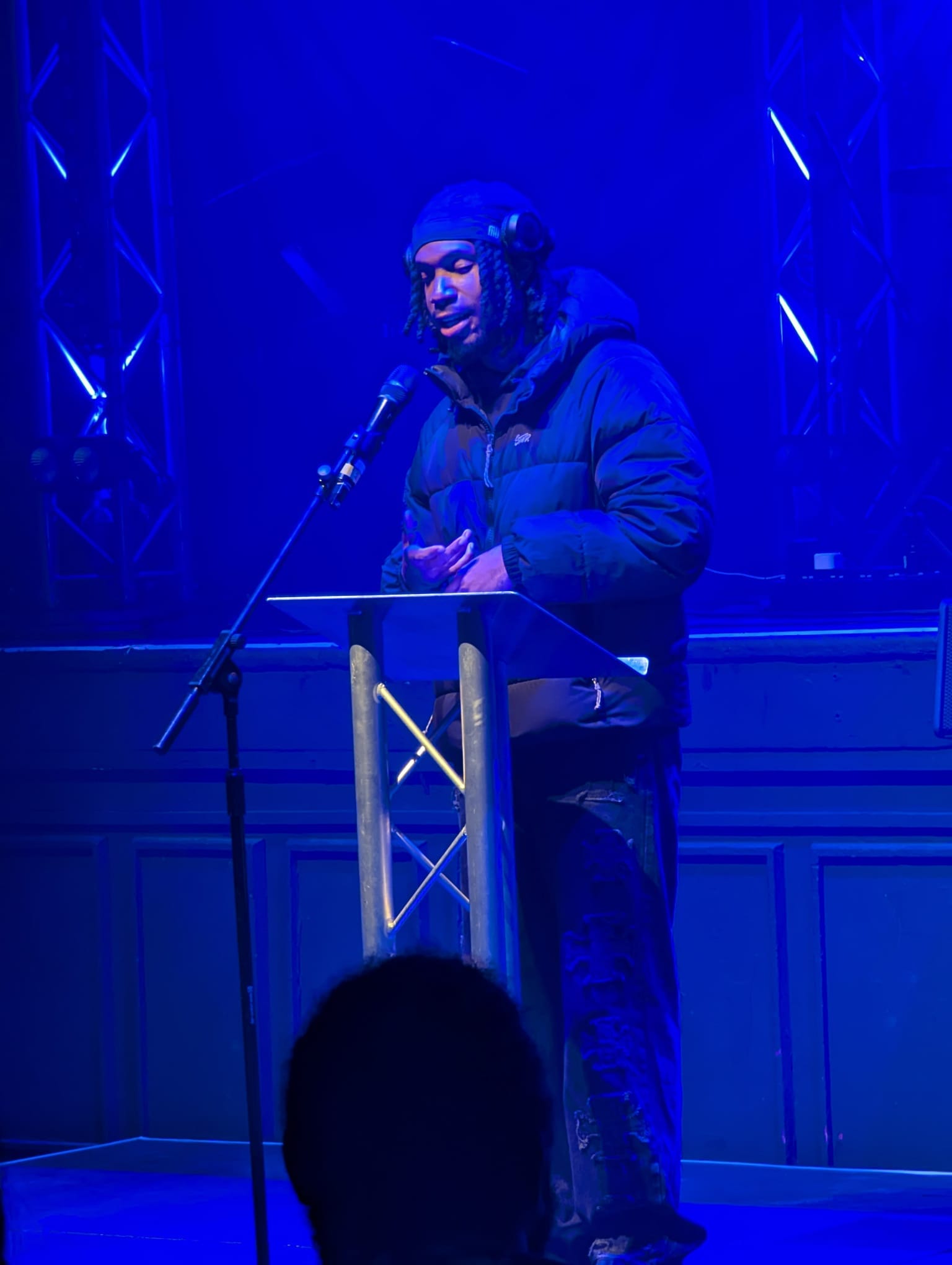 Local poet Blaze performs Soundtrack to your soul. 