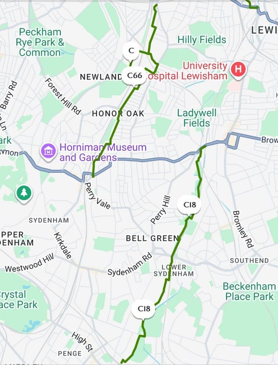 The routes of the two new cycleways.