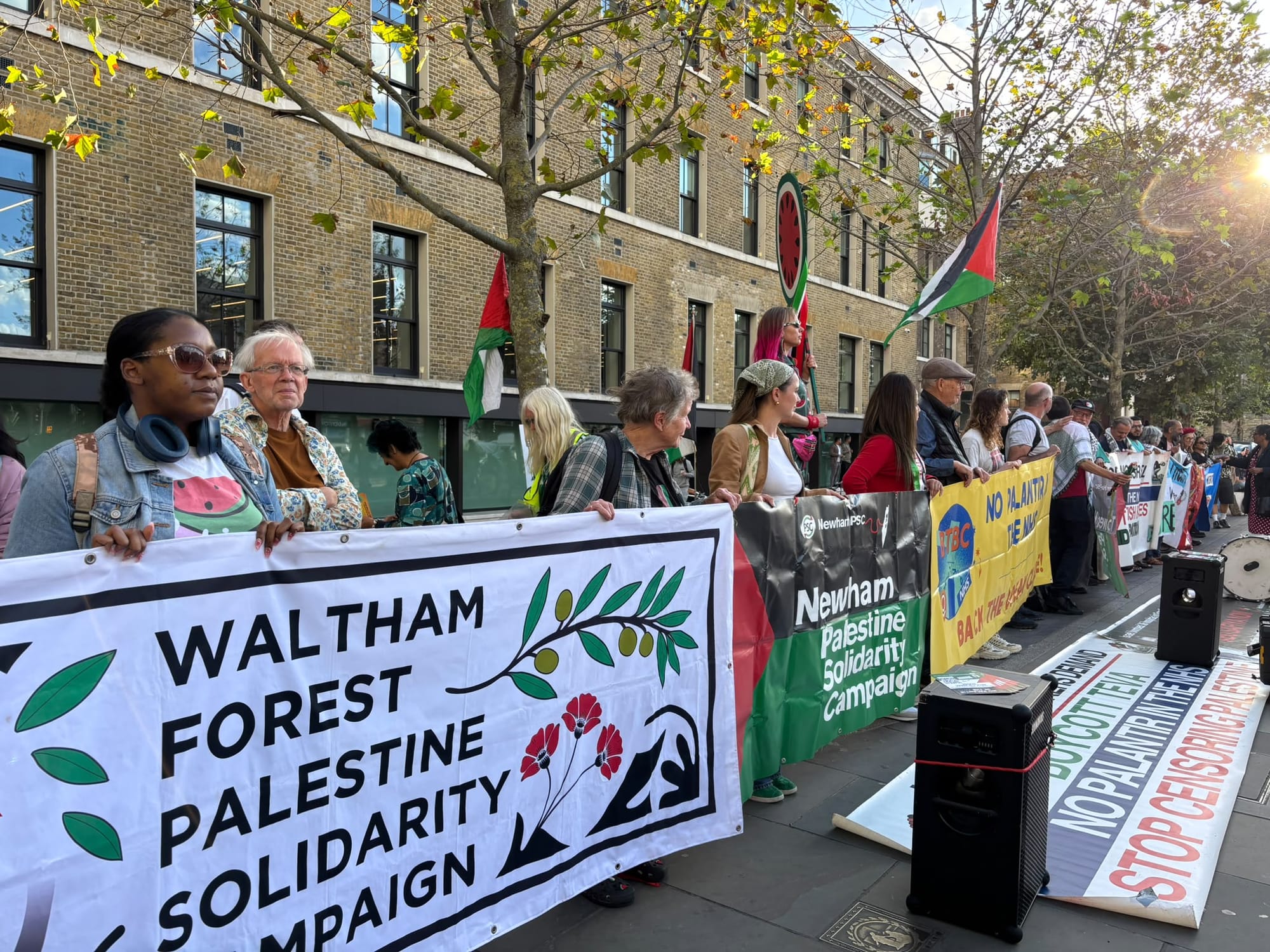 Healthcare workers across London protest Palantir in the NHS
