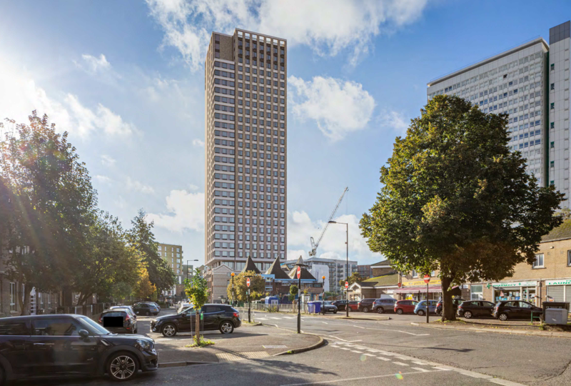 Campaigners fight plans for 31-story student high rise at Scott House, Deptford