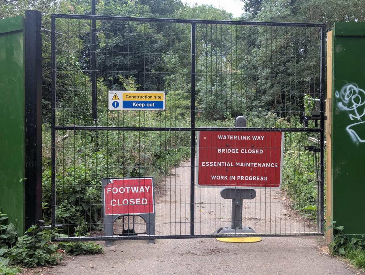 'No safe viable alternative' - Waterlink Way cycle route stays shut after bridge delays
