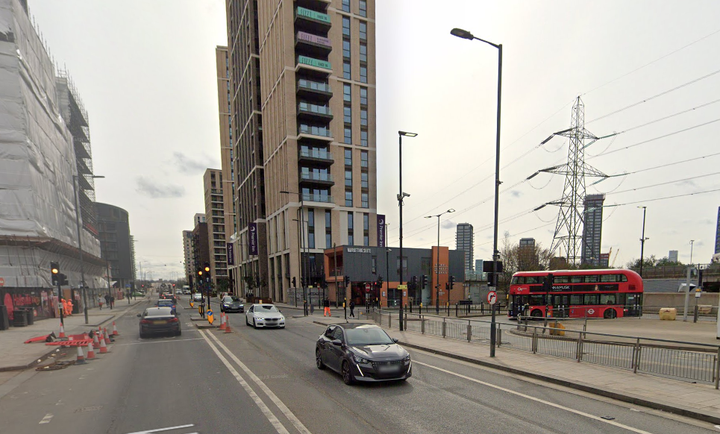 Traffic at Silvertown Way, Newham