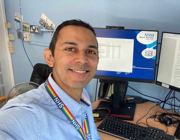 Dr Aarash Saleh in his consulting room.